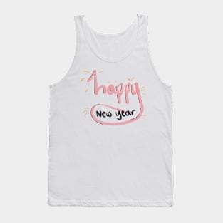 Happy New Year 2023 Quote | minimalistic hand lettering Tank Top